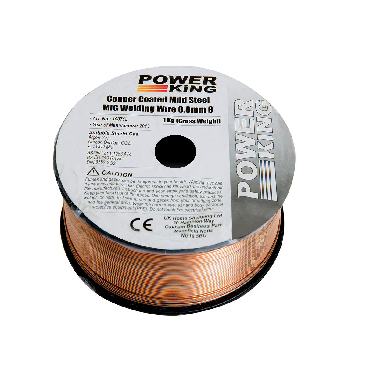 PowerKing 0.8mm Copper Coated MIG Wire - 1 kg