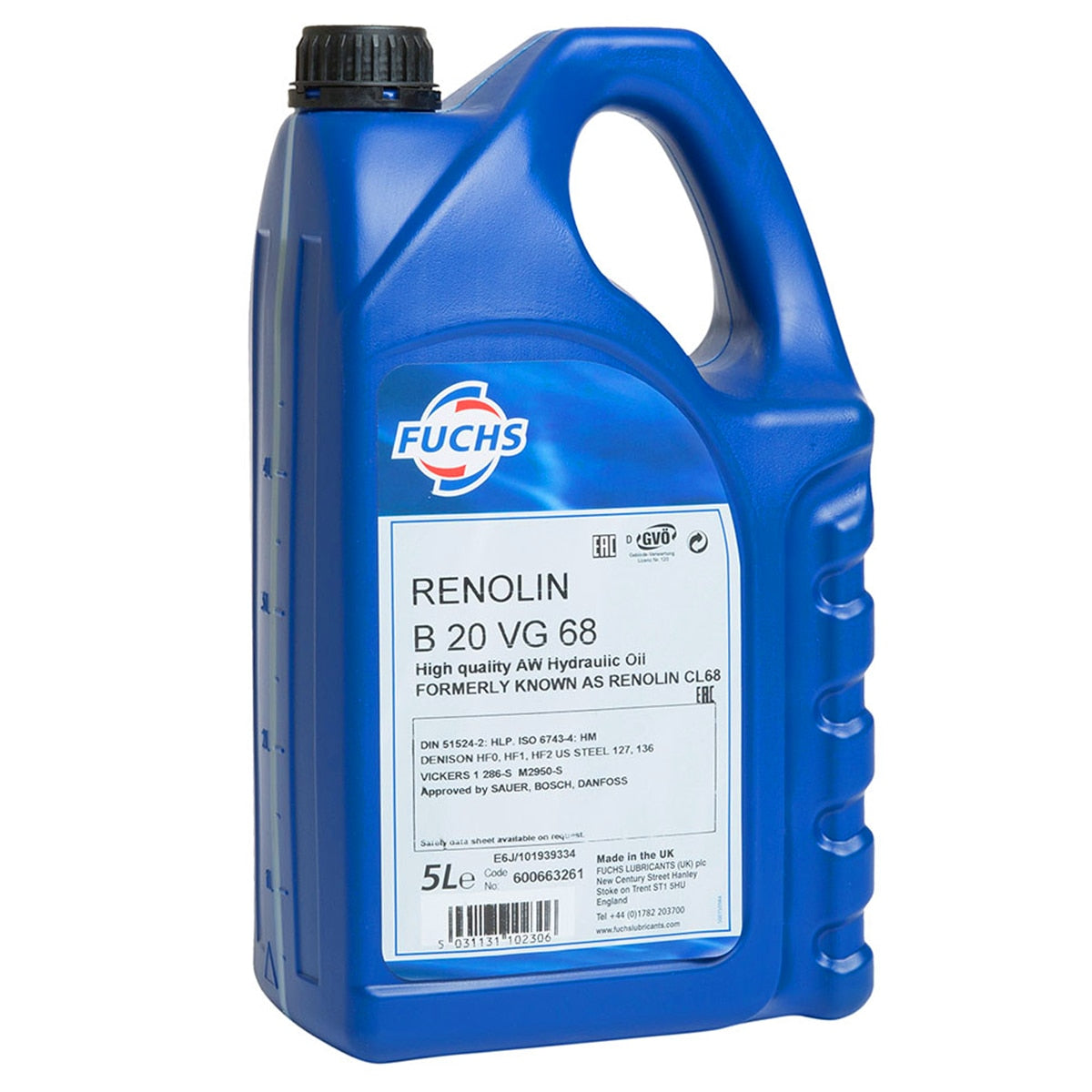 Fuchs Renolin B AW Hydraulic Oil 5L