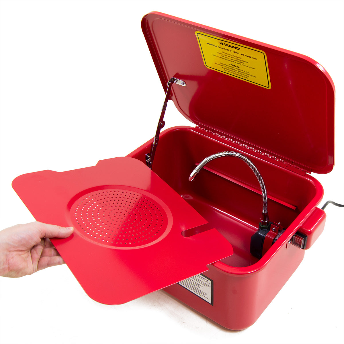 Wolf 3.5 Gallon Bench Top Parts Washer Cleaning & Degreasing Tank