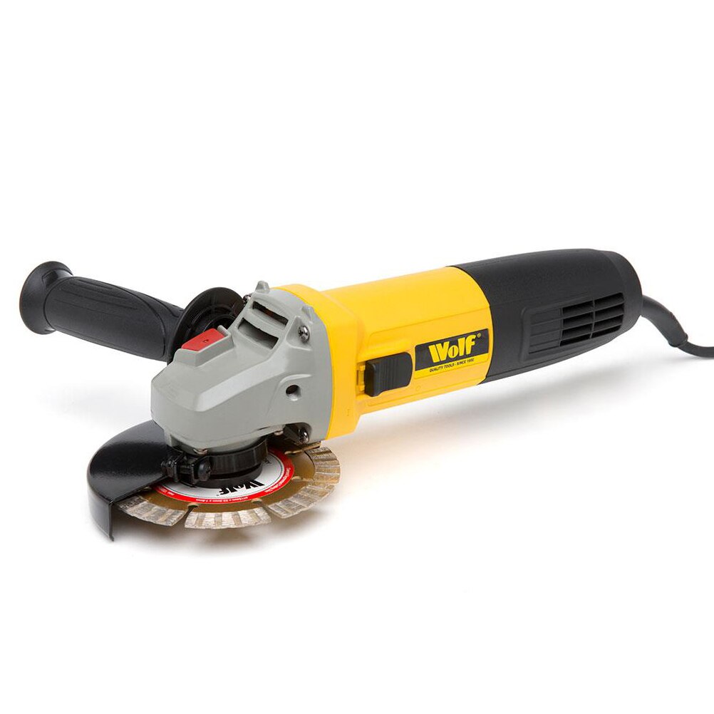 Wolf 850W Angle Grinder 115mm with Diamond Disc - Image 2