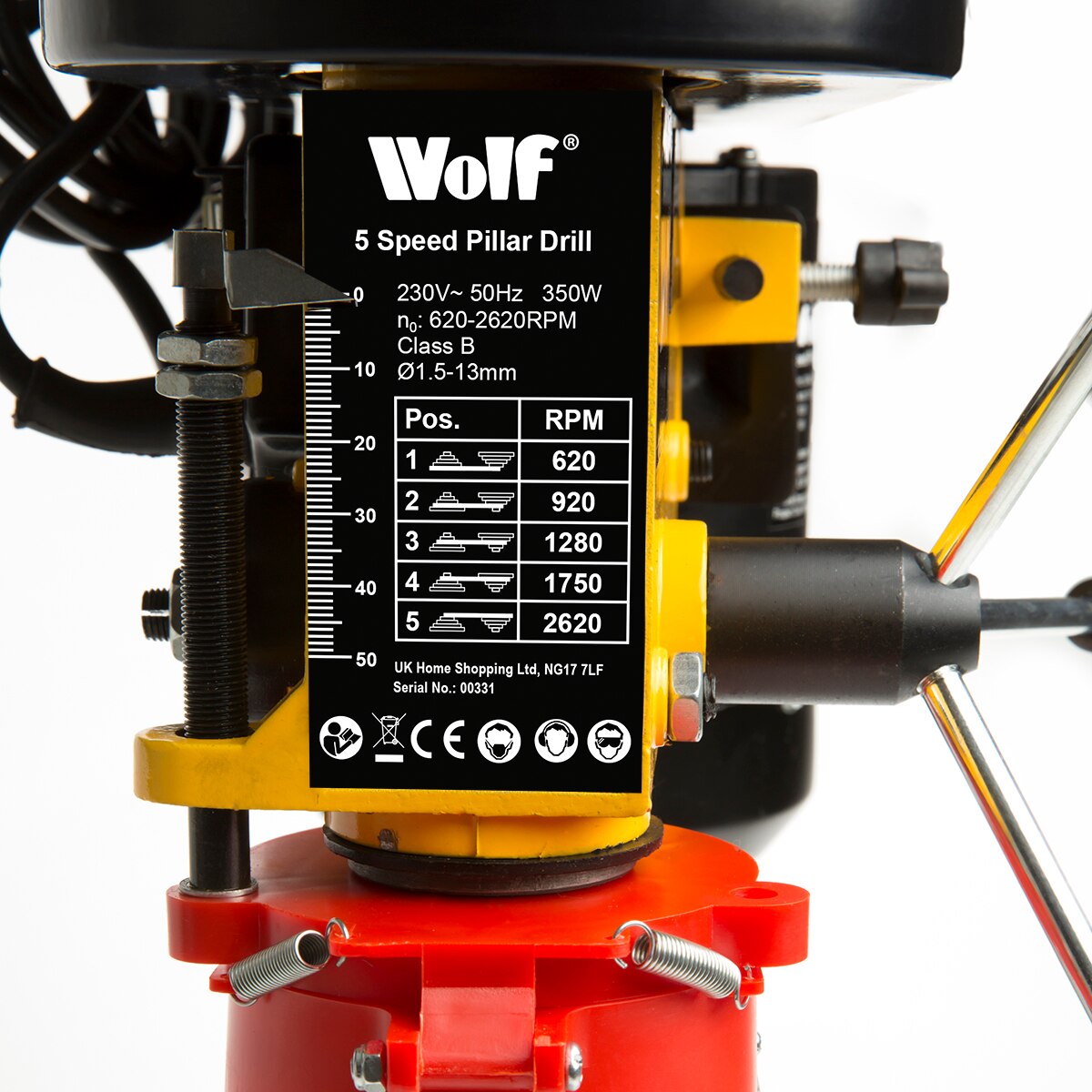 Wolf Engineer's 5 Speed Pillar Drill with 2.5" Vice - Image 3