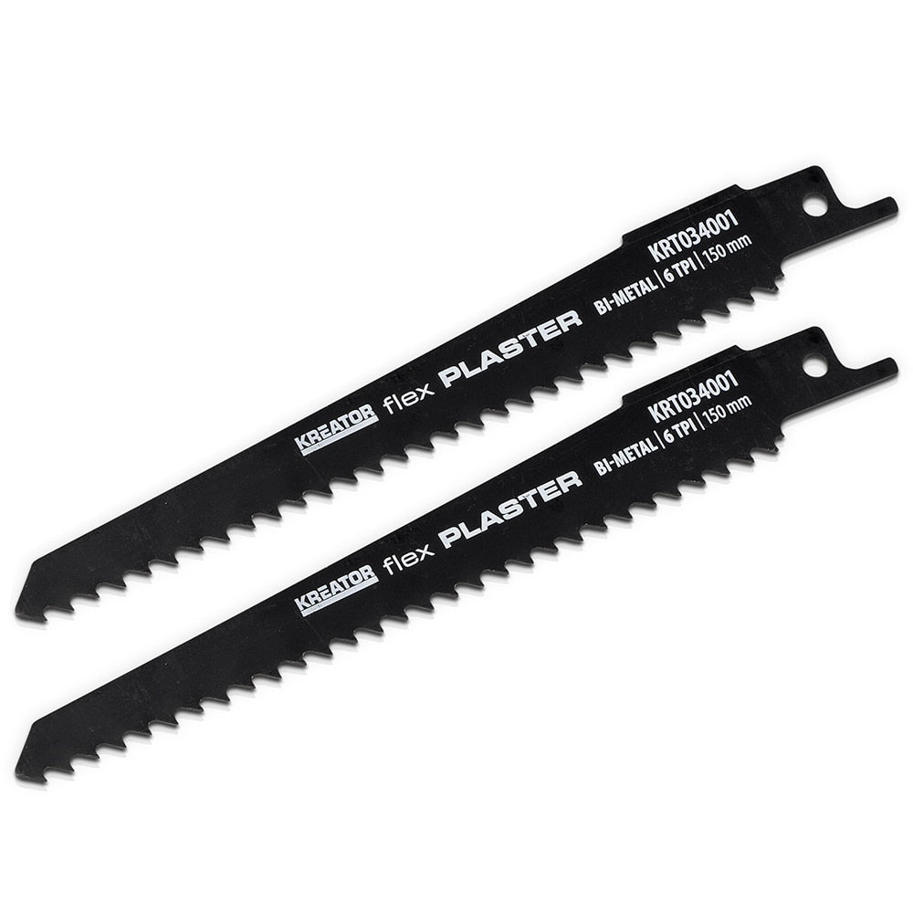 Kreator 2PK 150mm Plaster Reciprocating Saw Blades KRT031003 - Image 1