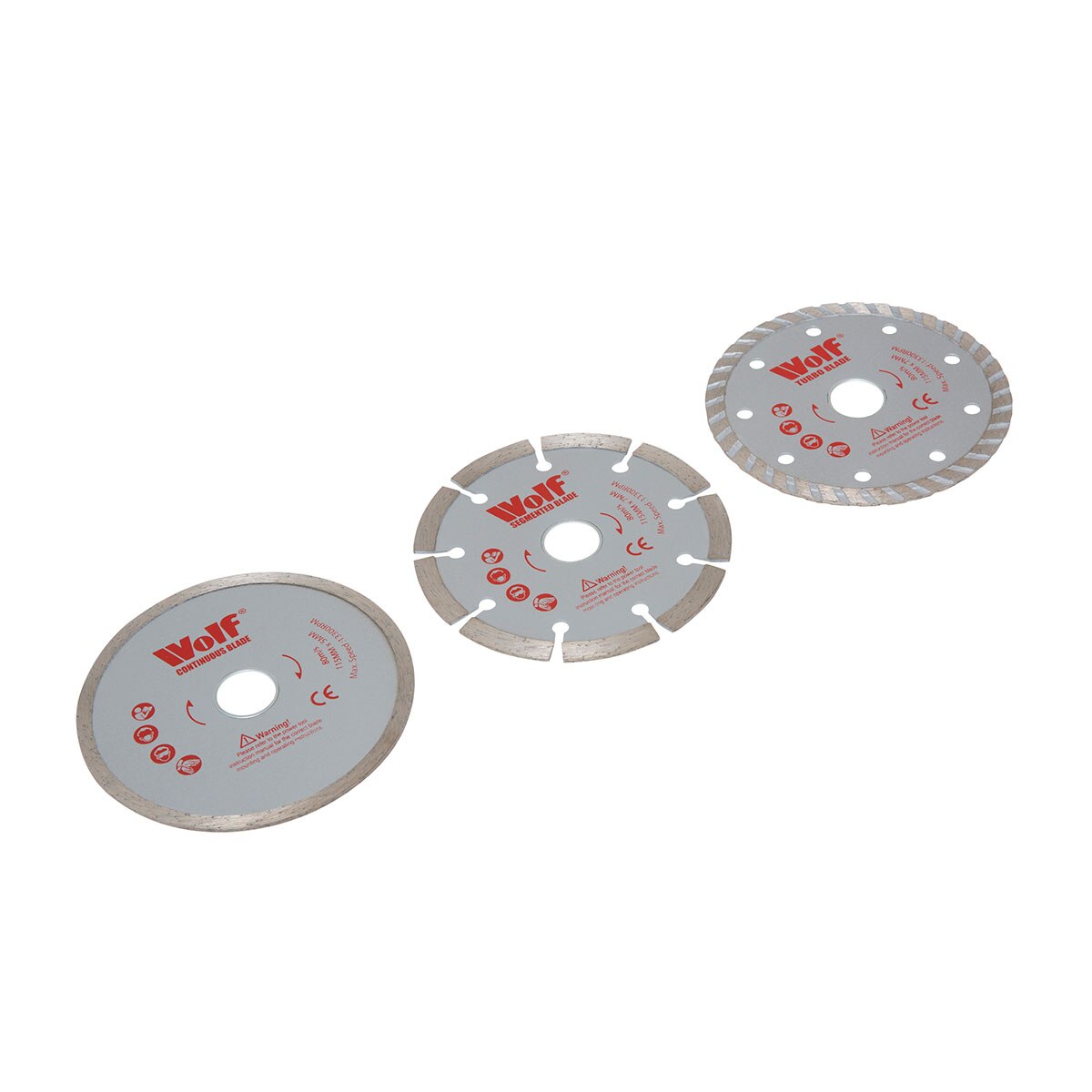 Wolf 115mm Diamond Cutting Discs - Pack of 3 - Image 3