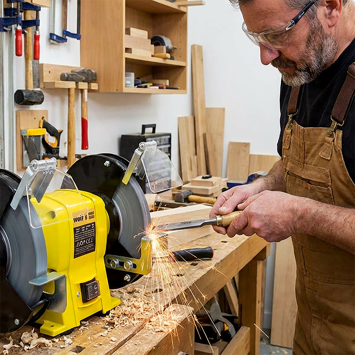 Wolf 200mm / 8" 350w Bench Grinder