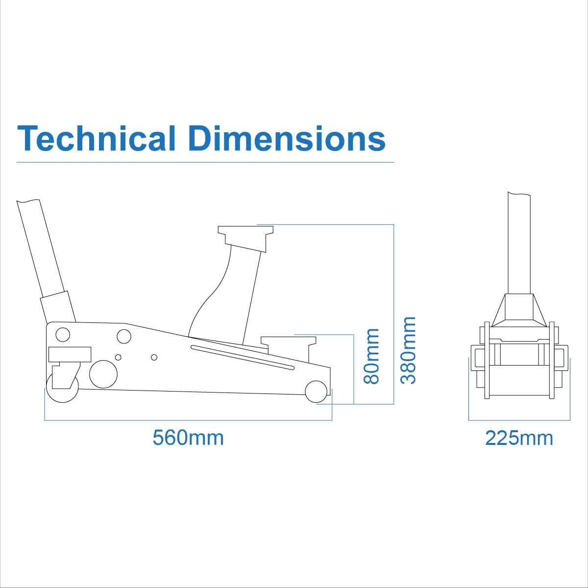 Wolf Black Jack 2.25T Low Profile Trolley Jack - Image 6