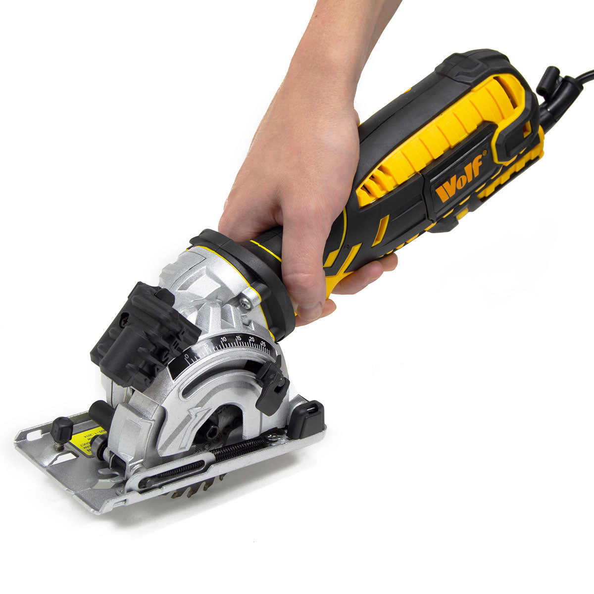 Wolf 89mm Compact Circular Saw 705w with Aluminium Mitre Base - Image 4