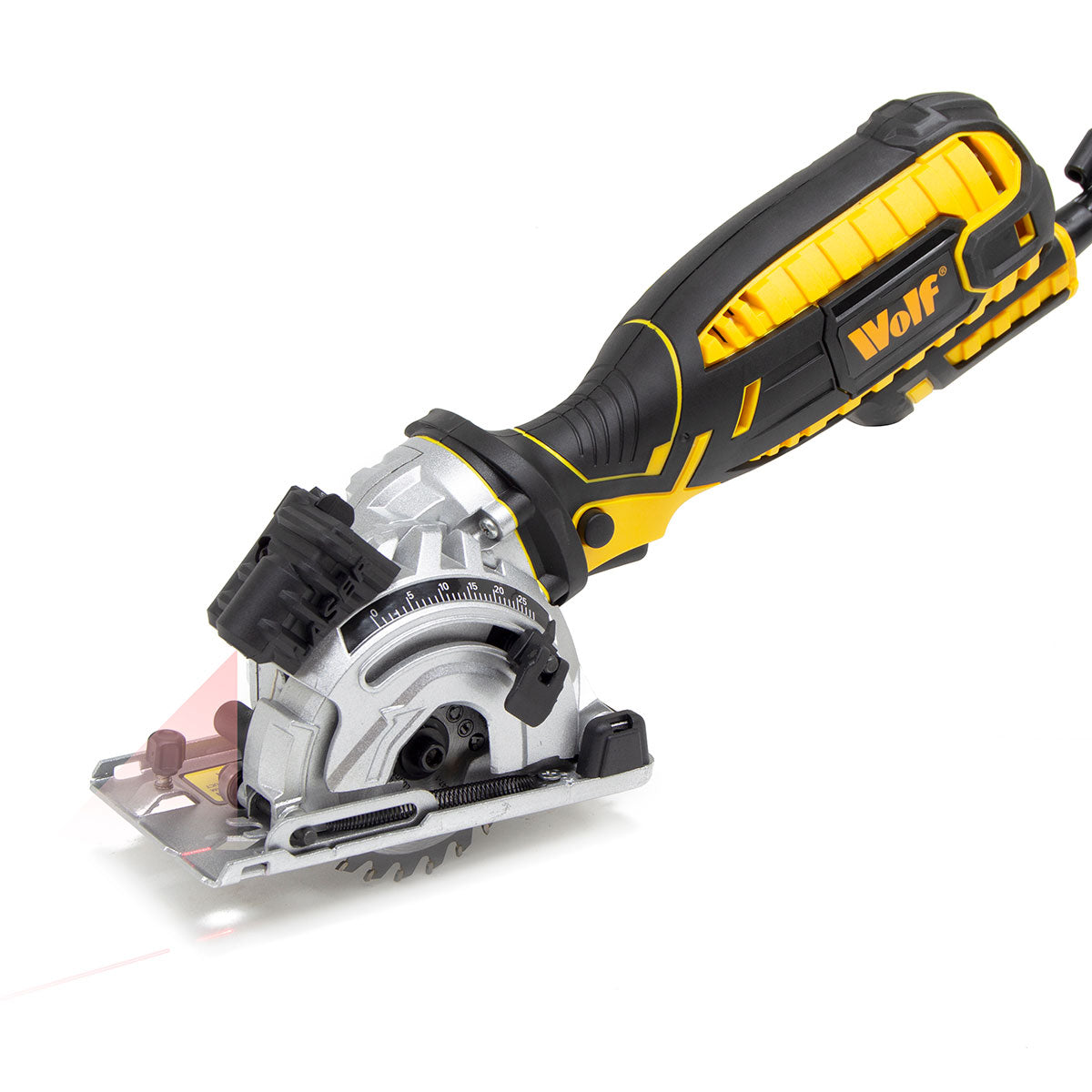 Wolf 89mm Compact Circular Saw 705w with Aluminium Mitre Base - Image 8