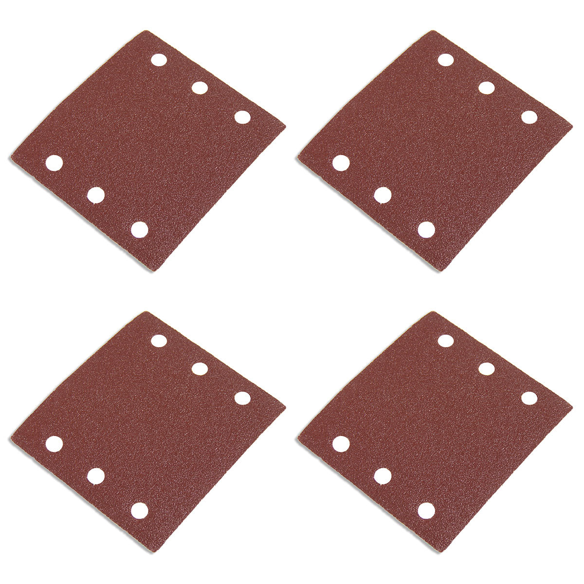 Wolf 80 Grit Hole Punched Multi-Material Square Sanding Sheets 112 x 103mm 4 Pack