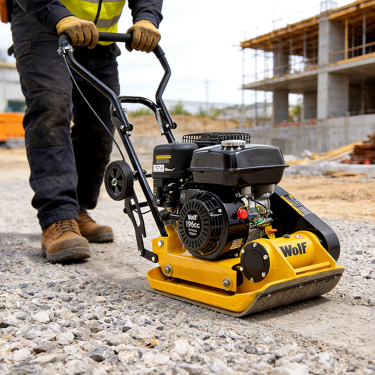 Wolf 11000N Petrol Plate Compactor Wacker with Extras