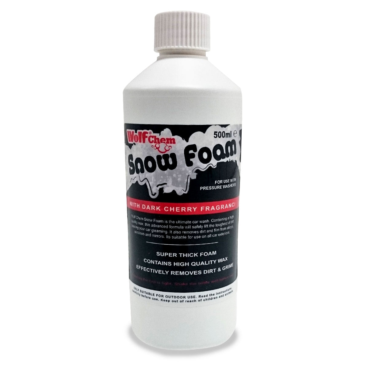 500ml Wolf Chem Snow Foam with Cherry Fragrance Car Valet Wax & Shampoo - Image 1