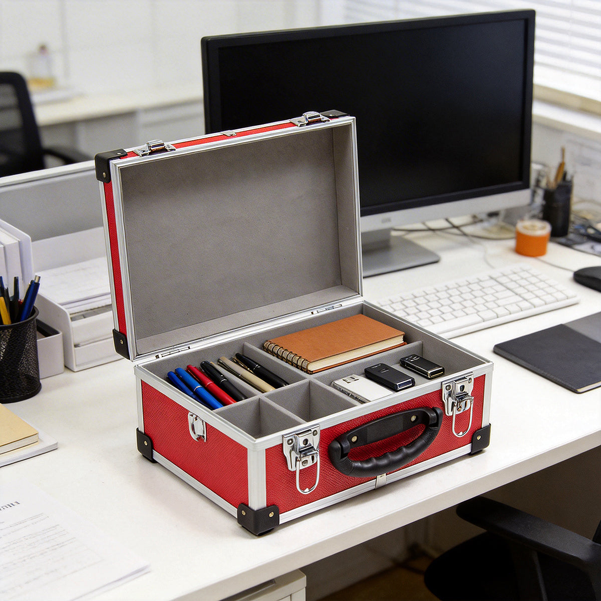 Wolf 320mm Red Aluminium Storage Case