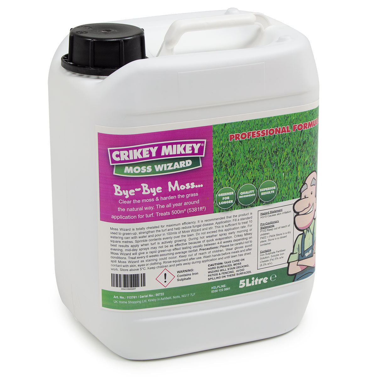 Crikey Mikey Moss Wizard Lawn Treatment 5L - Image 1