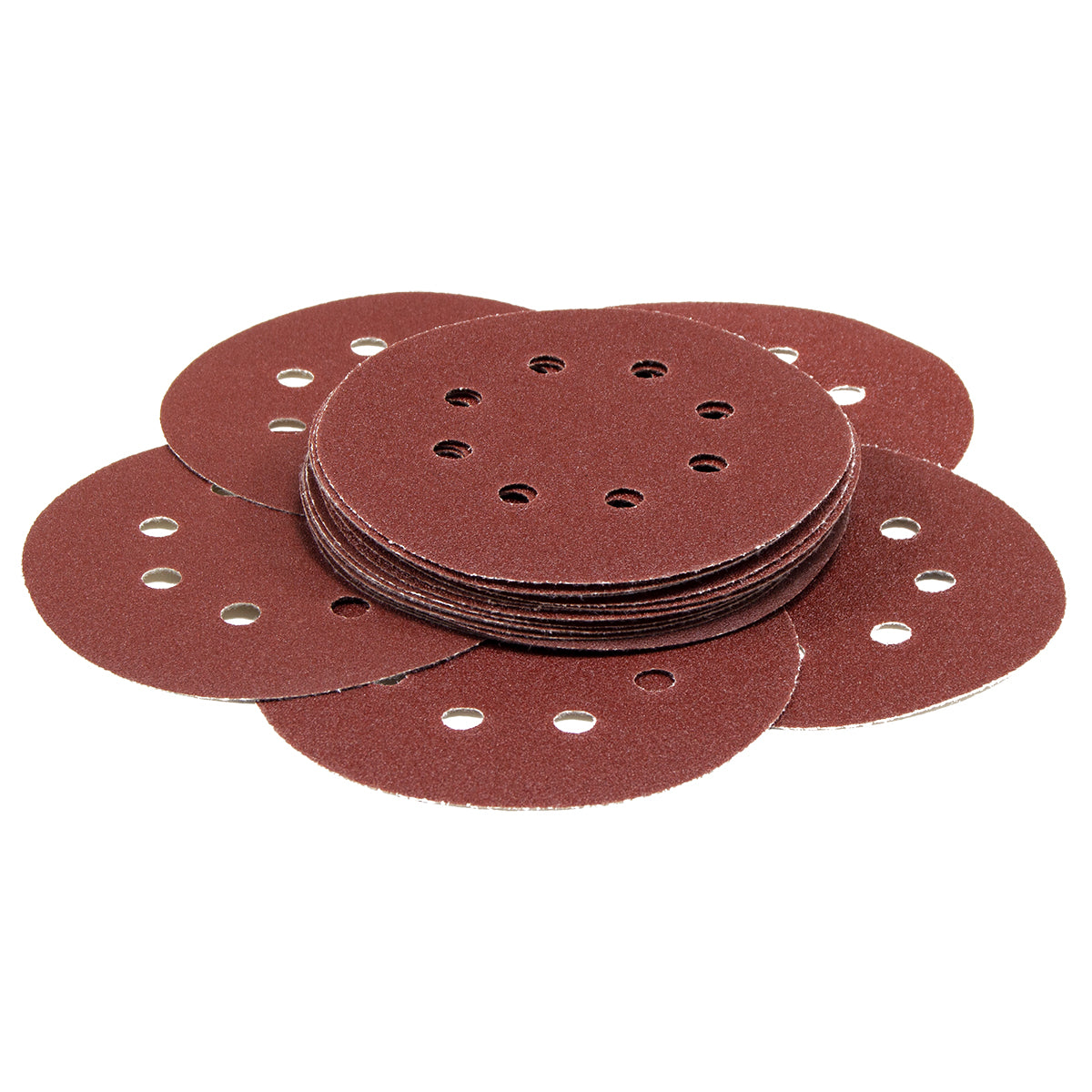 Wolf 60 80 100 120 Grit Hole Punched Multi-Material Sanding Discs 125mm 20 Pack (5 of each)