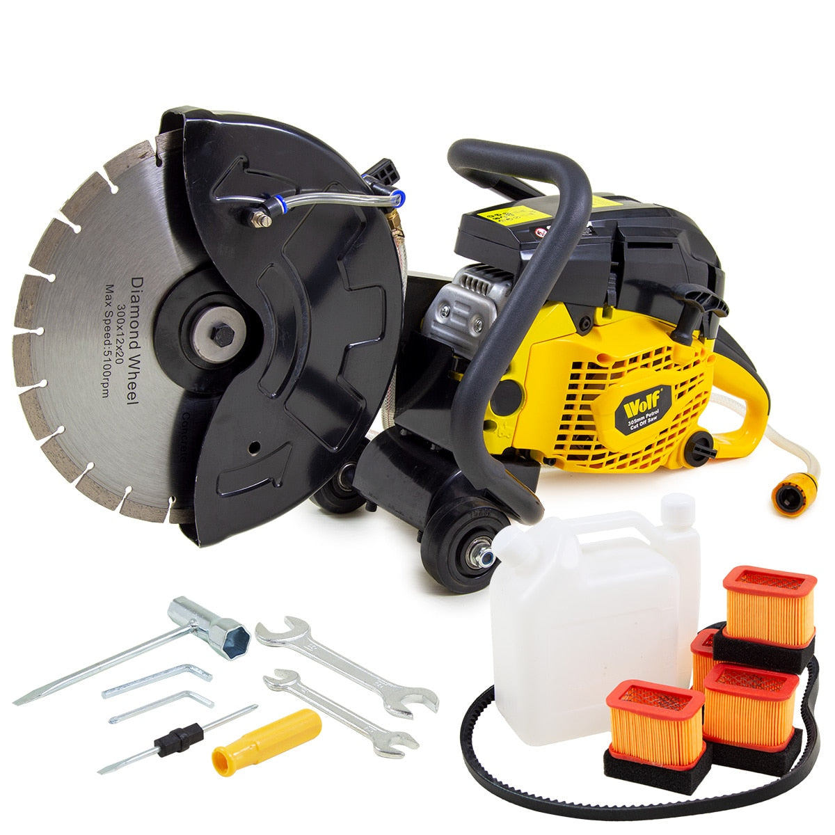 Wolf Petrol 300mm Disc Cutter Concrete Saw - Image 1