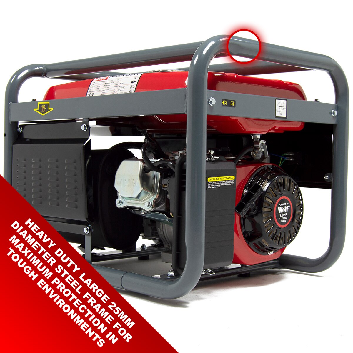 PowerKing Petrol Generator PKB5000LR 3200w 4.0kVA 7HP 4 Stroke - Image 4