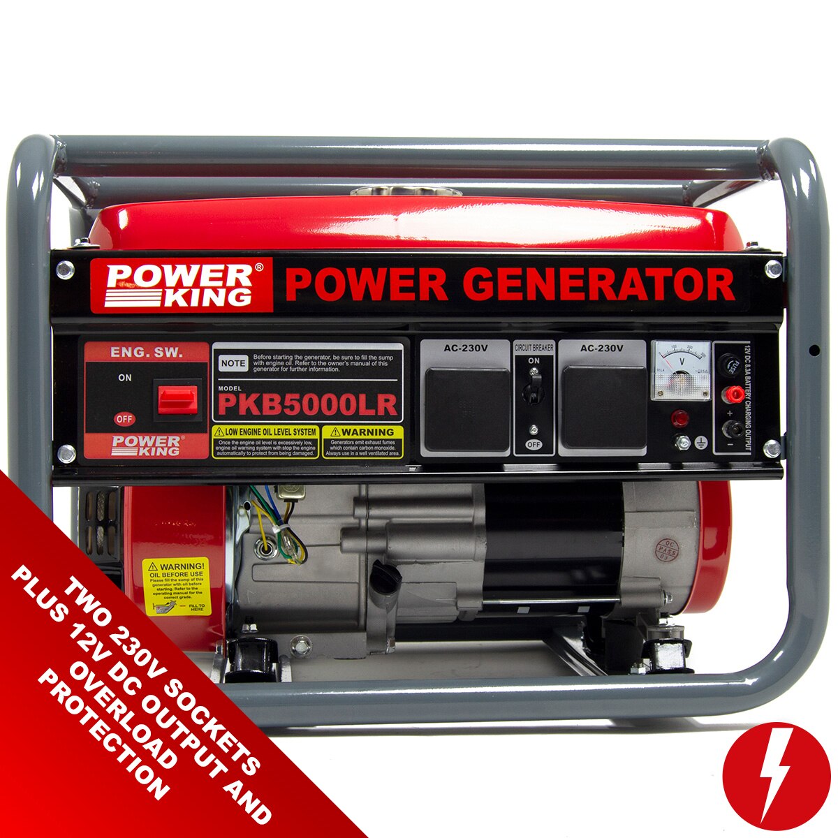 PowerKing Petrol Generator PKB5000LR 3200w 4.0kVA 7HP 4 Stroke - Image 5