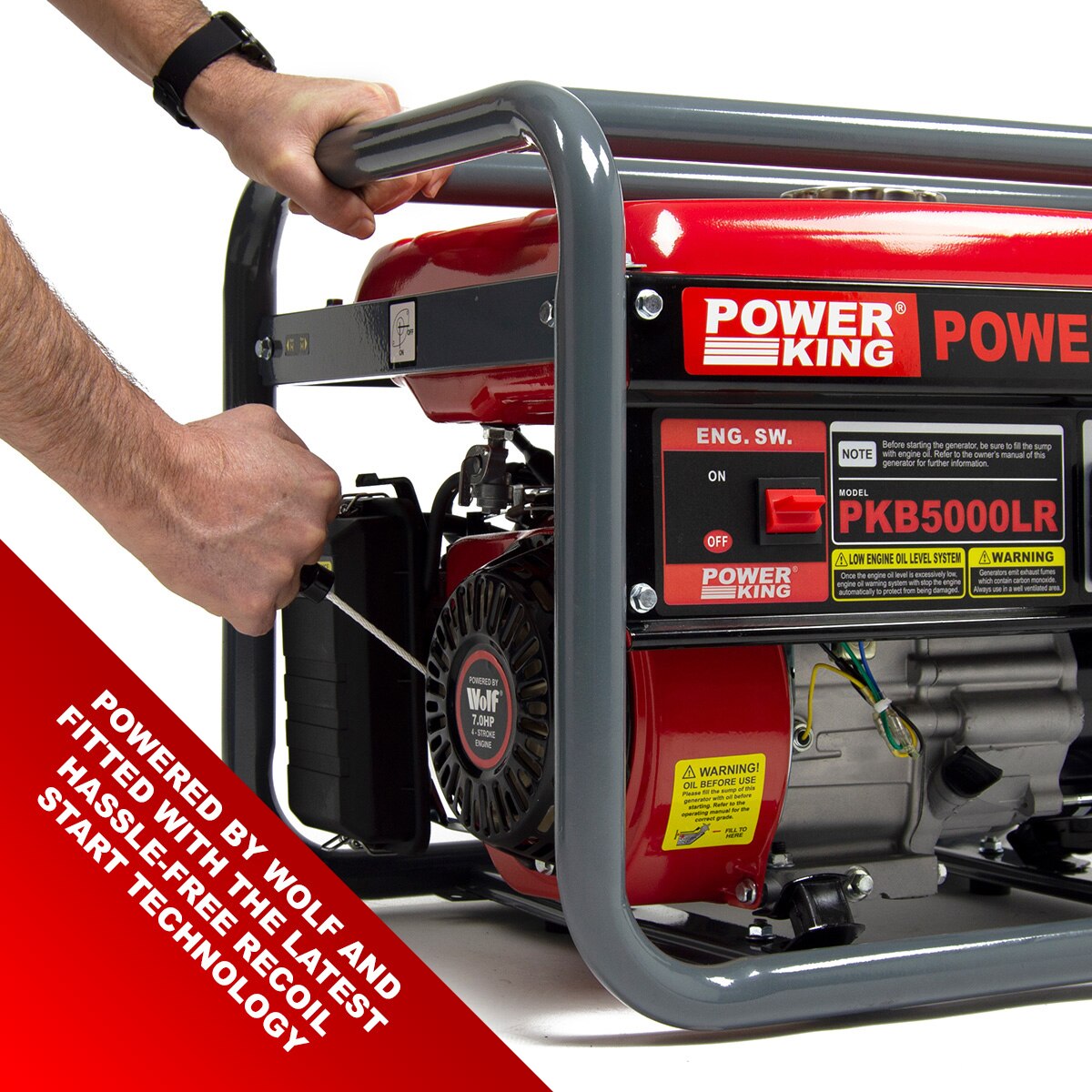 PowerKing Petrol Generator PKB5000LR 3200w 4.0kVA 7HP 4 Stroke - Image 9