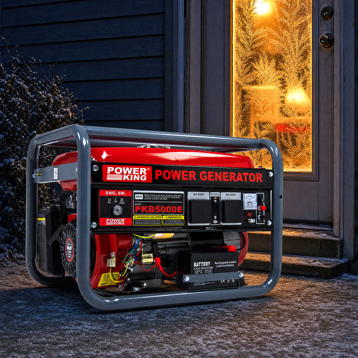 PowerKing Electric Start Petrol Generator PKB5000ES 3200w 4.0kVA 7HP