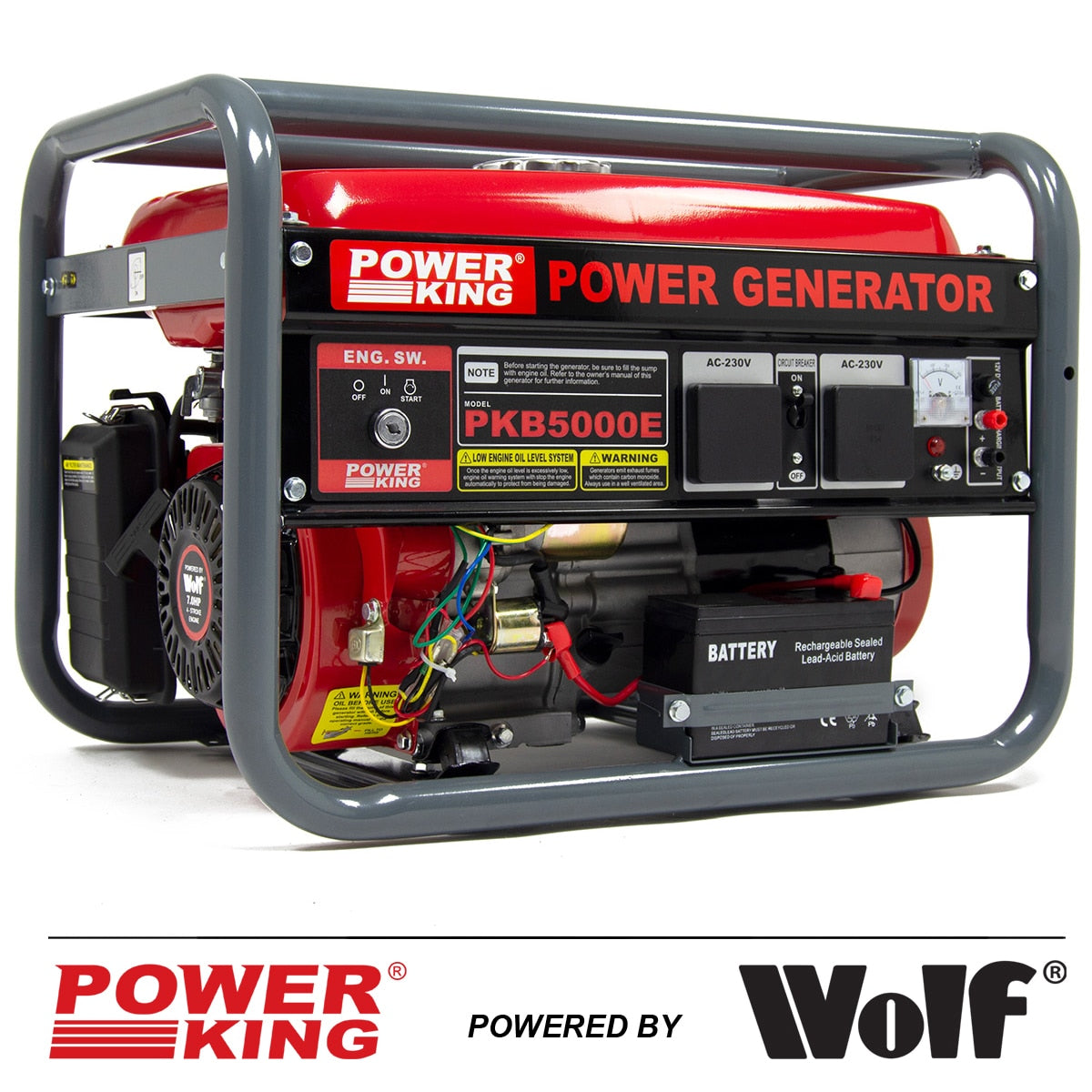 PowerKing Electric Start Petrol Generator PKB5000ES 3200w 4.0kVA 7HP - Image 1