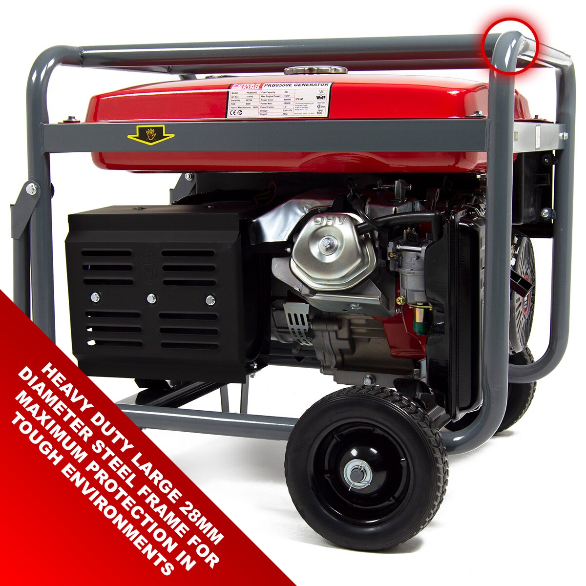 PowerKing Dual Voltage Electric Start Petrol Generator PKB8500E 6500w 8.125kVA 15HP - Image 4