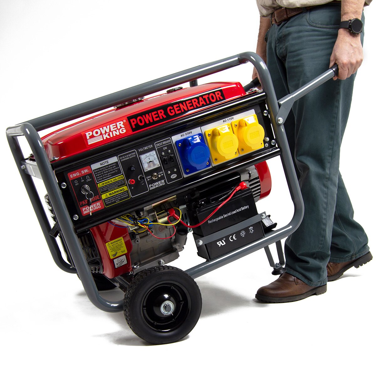 PowerKing Dual Voltage Electric Start Petrol Generator PKB8500E 6500w 8.125kVA 15HP - Image 5