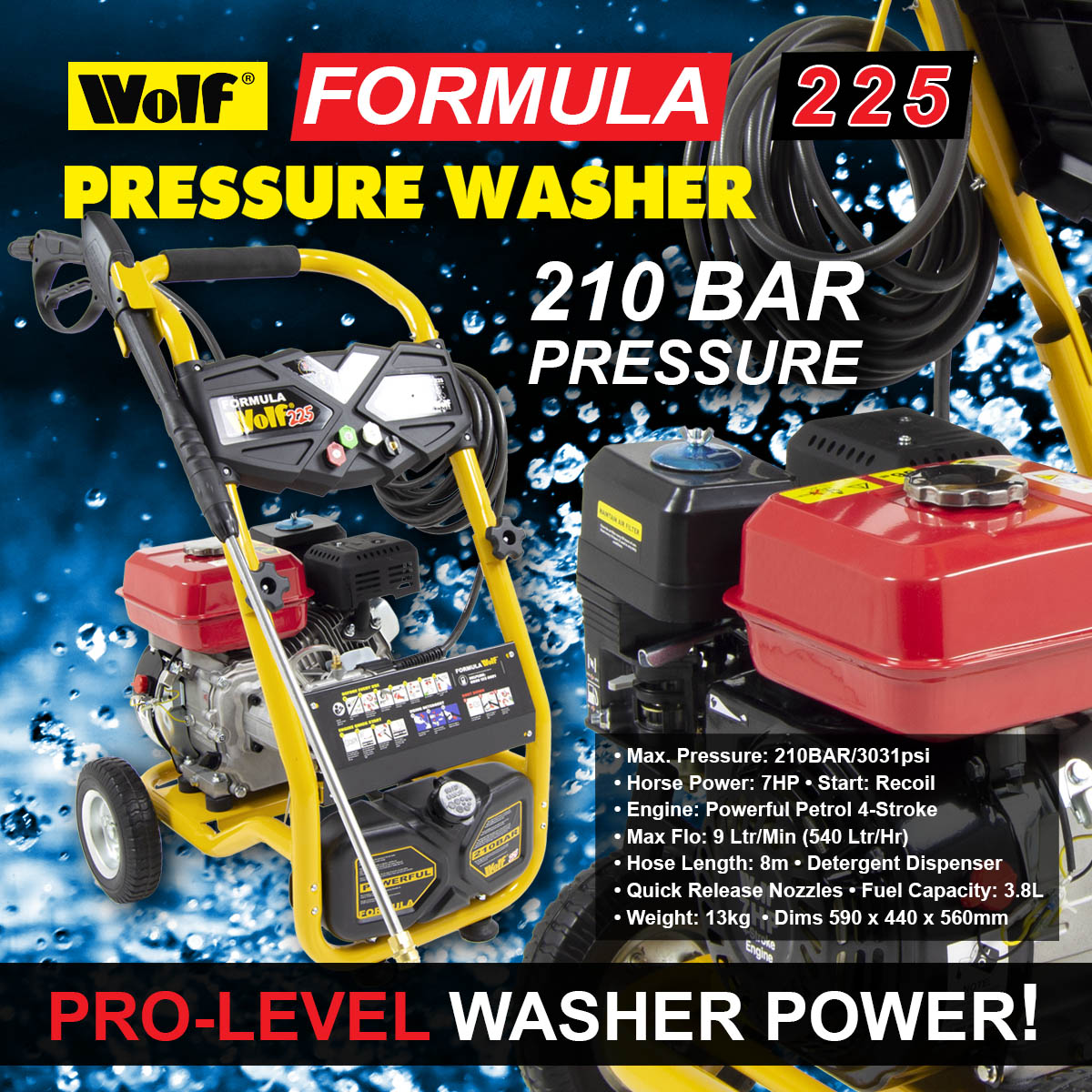 Formula Wolf 225 Petrol Pressure Washer