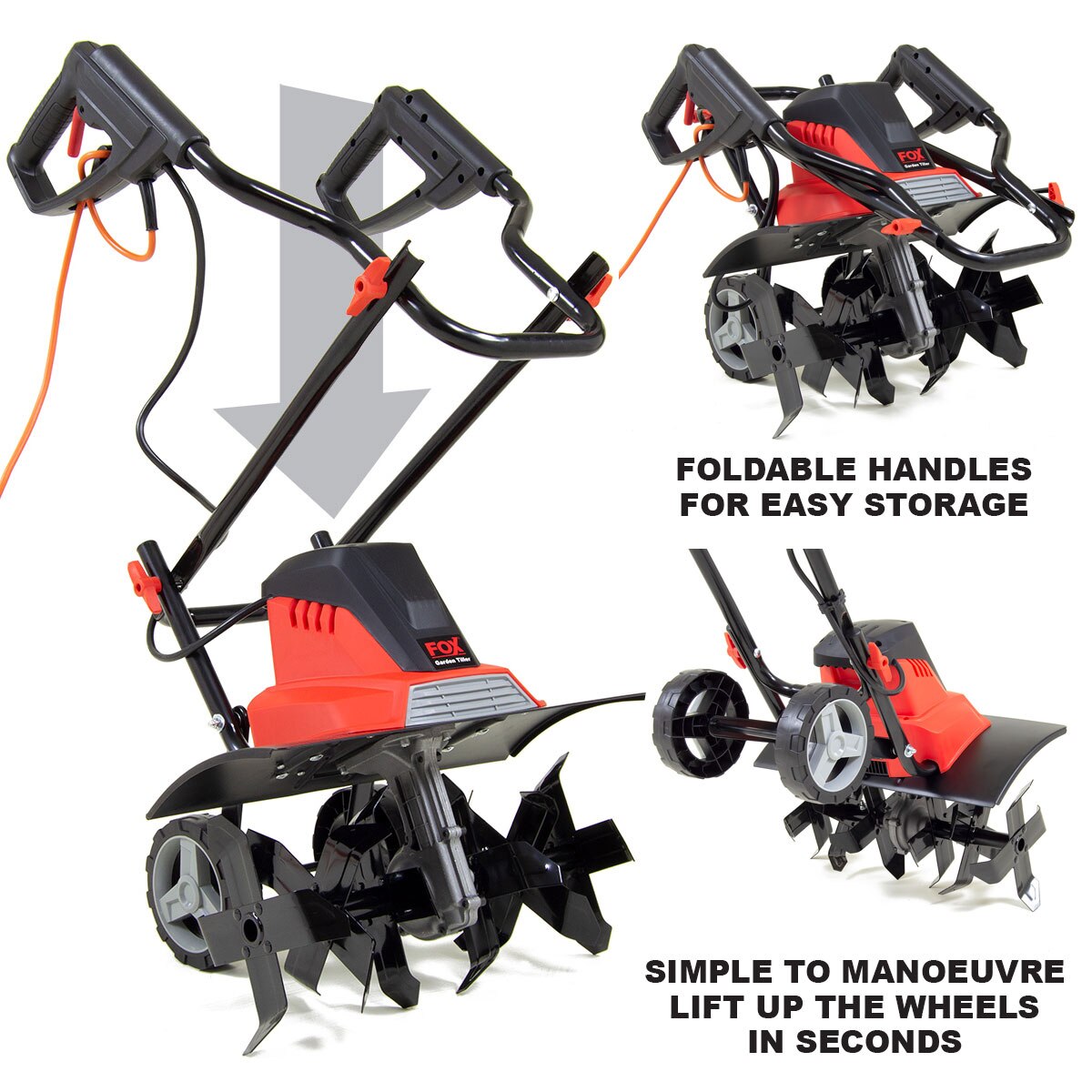 Fox 1500w 6 x 4 450mm Garden Tiller / Cultivator - Image 10