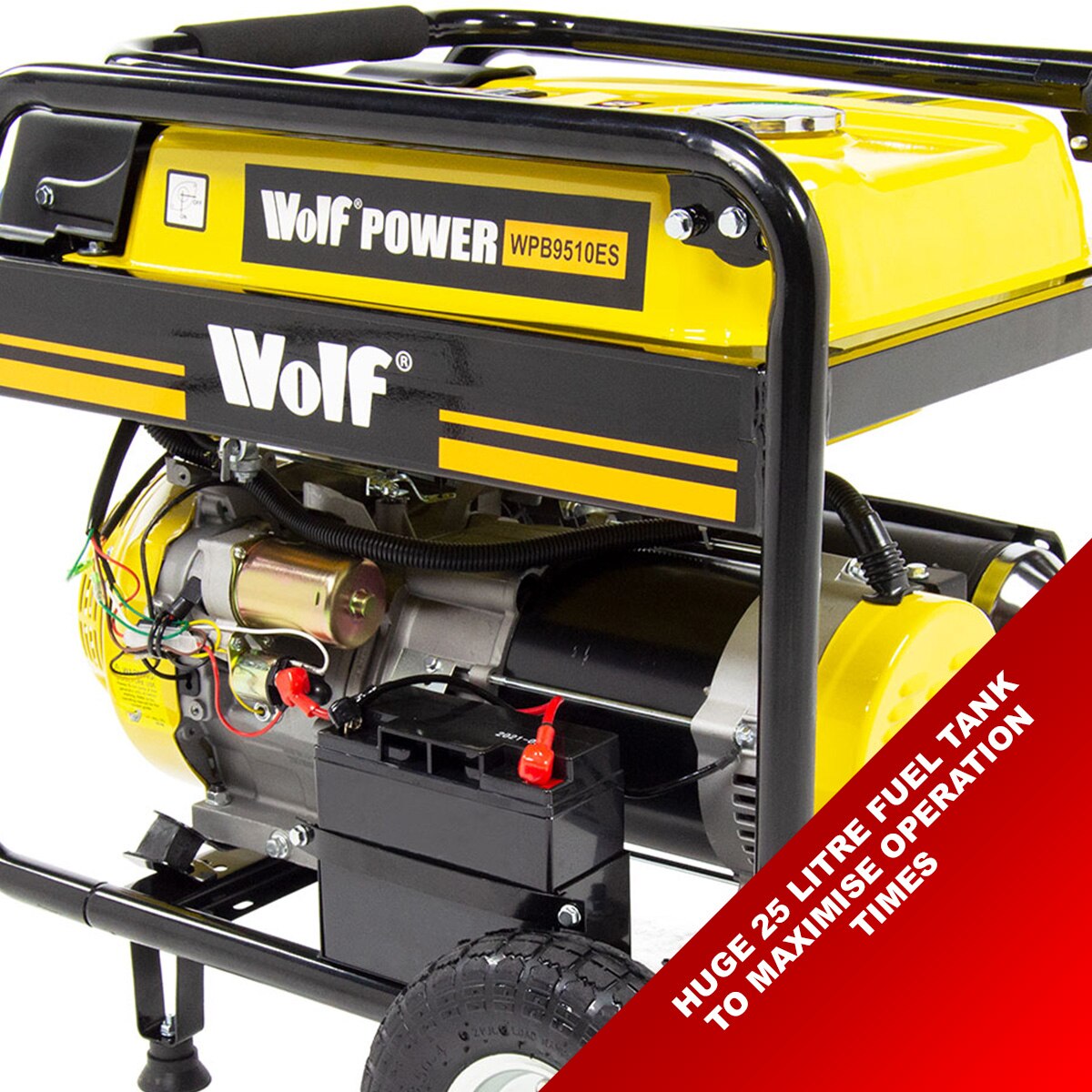 Wolf Petrol Generator WPB9510ES 7500w 9.4KVA 17HP Electric Start - Image 8