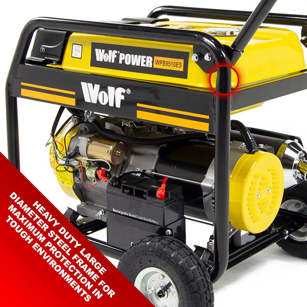 Wolf Petrol Generator WPB9510ES 7500w 9.4KVA 17HP Electric Start - Image 10