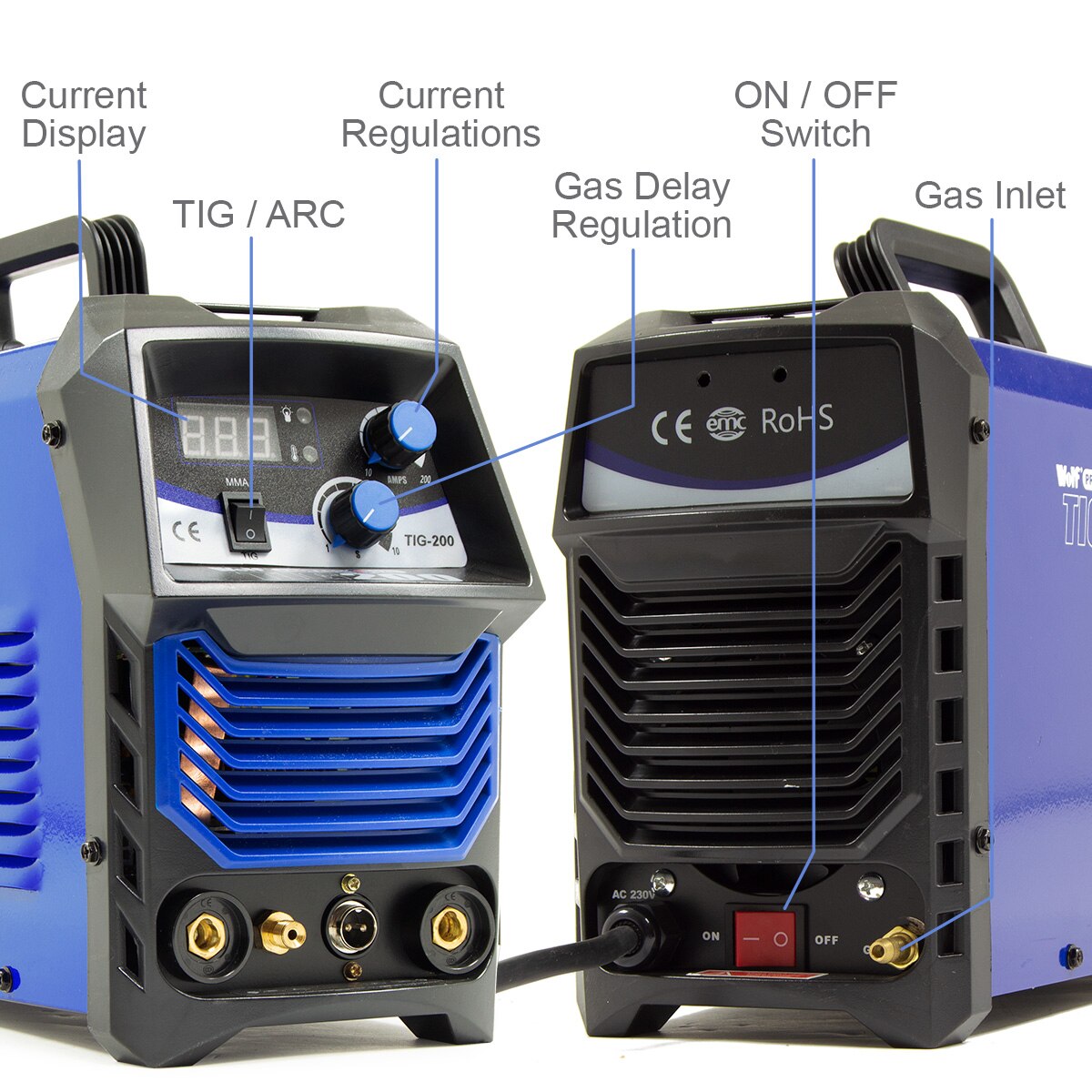 Wolf Professional TIG 200 Combined TIG DC MMA Welder - Image 8