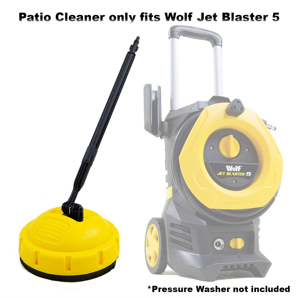 Wolf Patio Cleaner Jet Blaster 5 Pressure Washer Attachment - Image 4