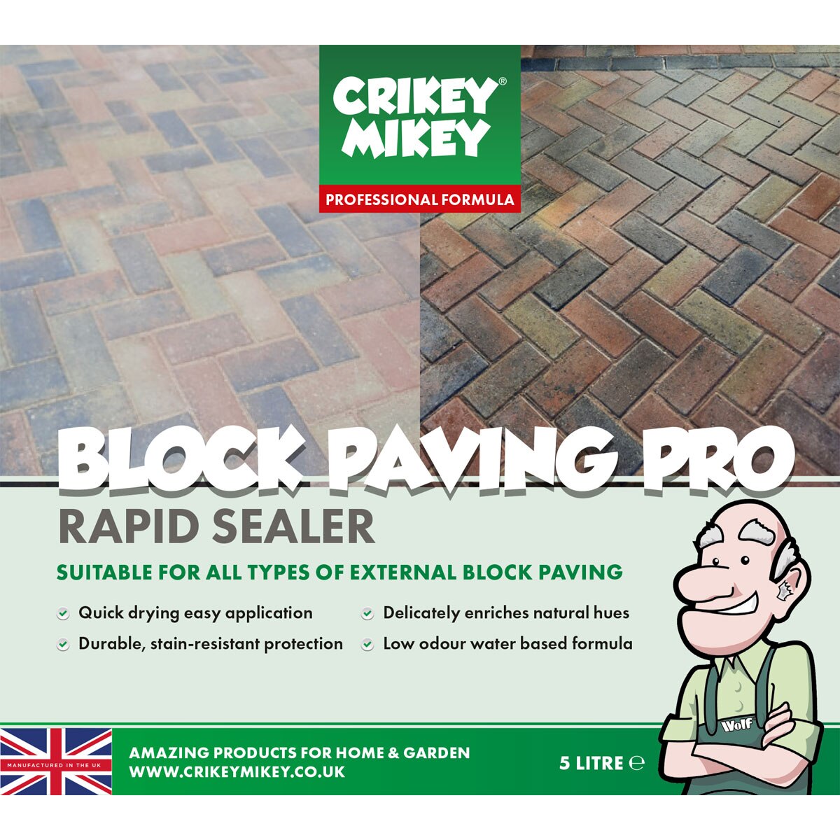 Crikey Mikey Block Paving Pro Rapid Sealer 5L - Image 2