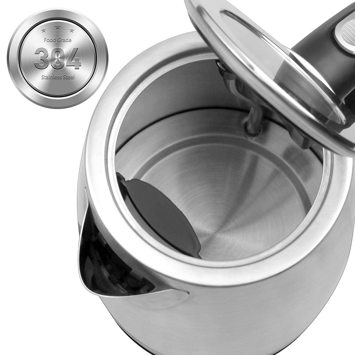 Cusimax 1.7L Kettle Rapid Boil Stainless Steel with 360¬° Base - Image 5