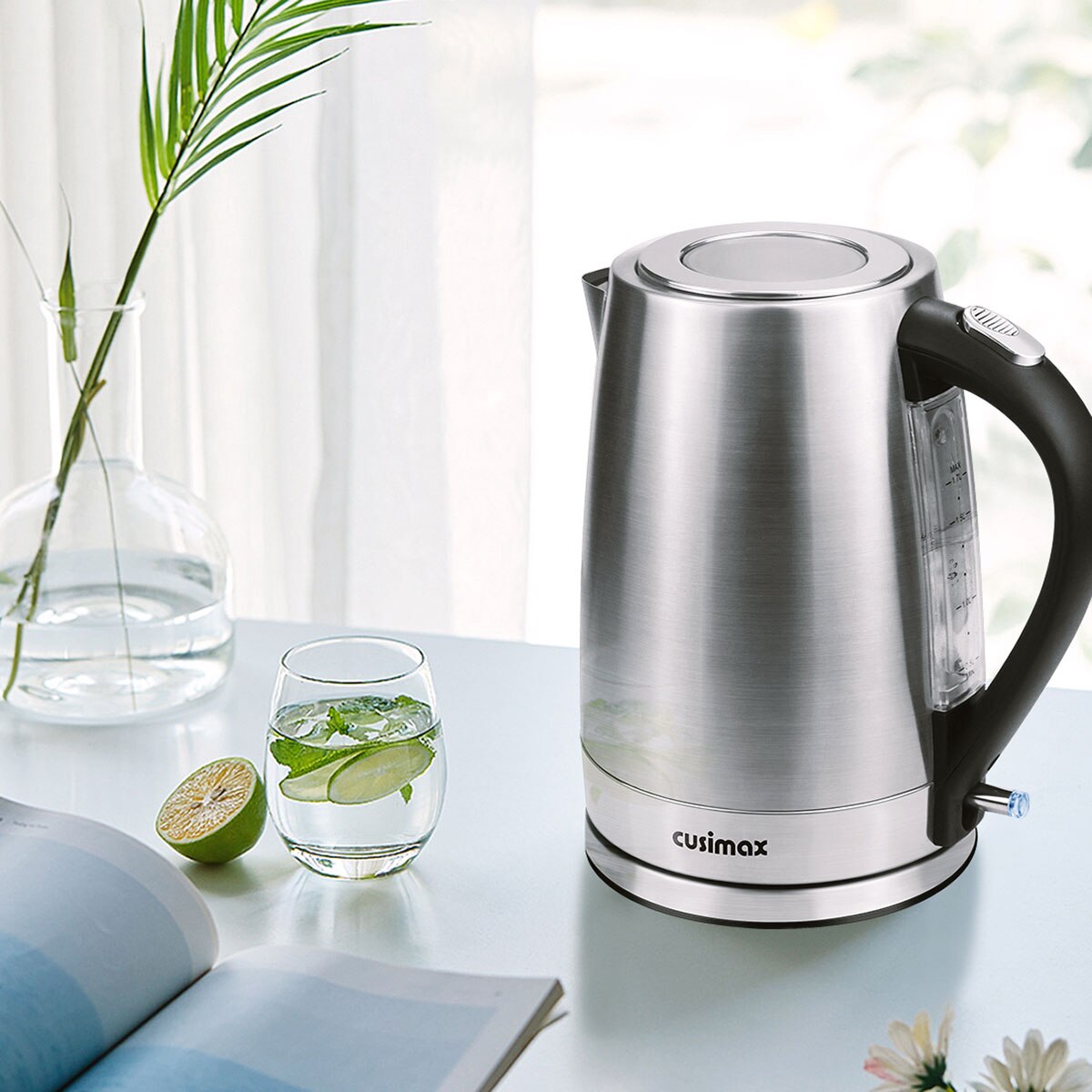 Cusimax 1.7L Kettle Rapid Boil Stainless Steel with 360¬° Base - Image 6