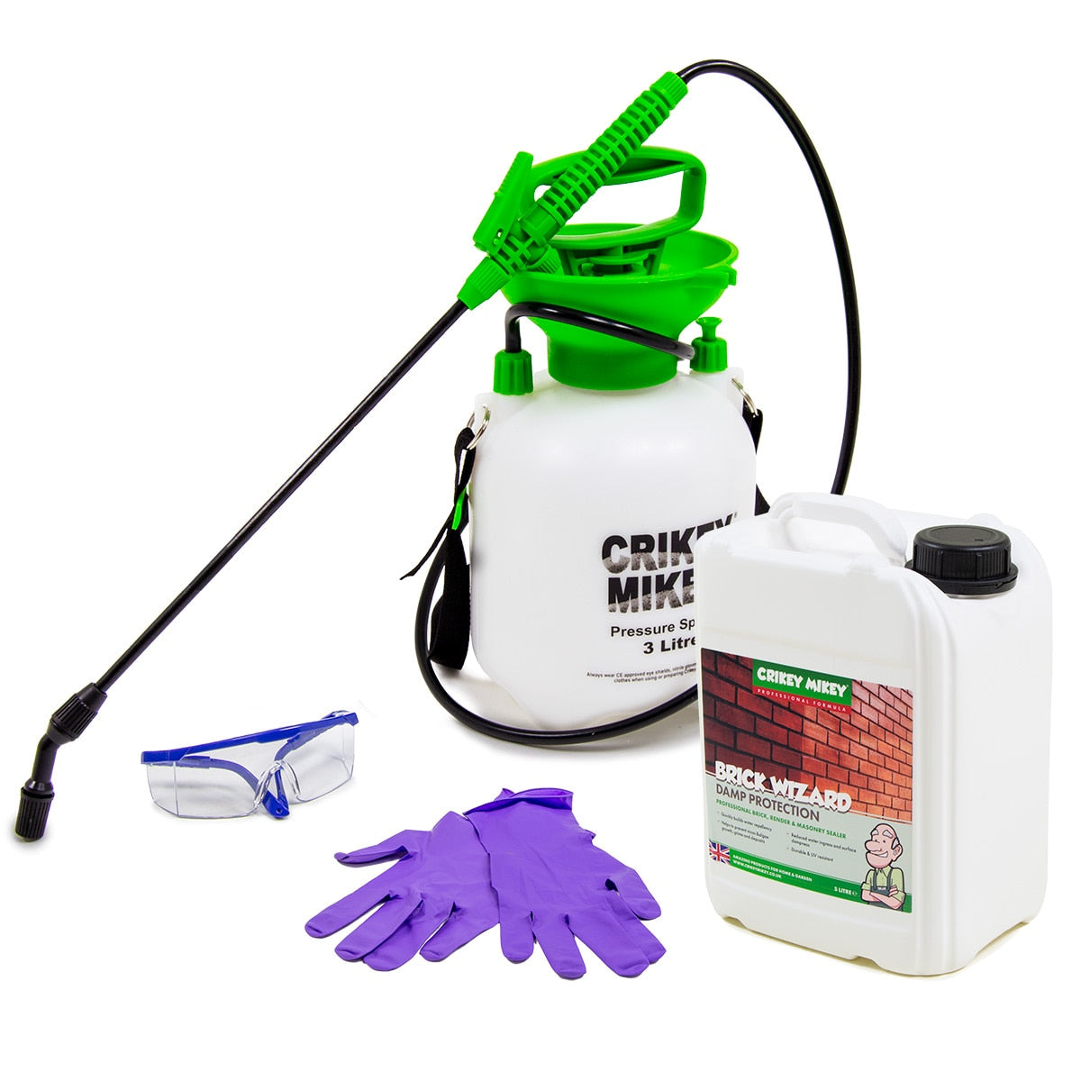 Crikey Mikey Brick Wizard Damp Protection 5L Cleaning Kit