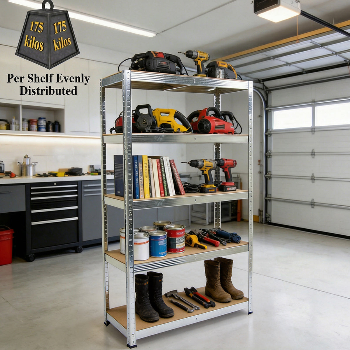 Wolf Boltless Shelving Unit 5-Tier 150x70x30cm