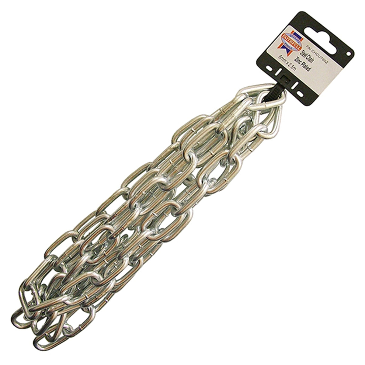 Faithfull Zinc Plated Chain 6mm x 2.5m - Max. Load 250kg - FAICHCUT60Z - Image 1