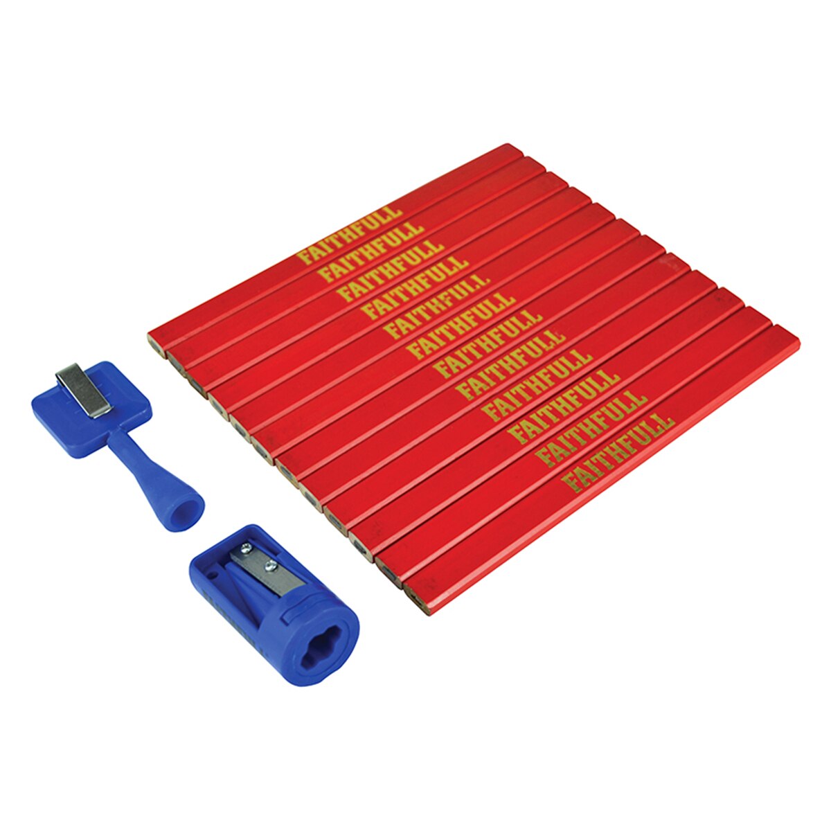 Faithfull Carpenter's Pencil Kit Red / Medium (Pack 12) - FAICPRKIT - Image 2