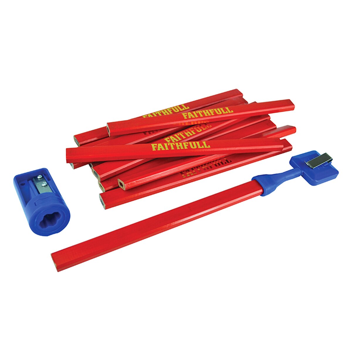 Faithfull Carpenter's Pencil Kit Red / Medium (Pack 12) - FAICPRKIT - Image 3