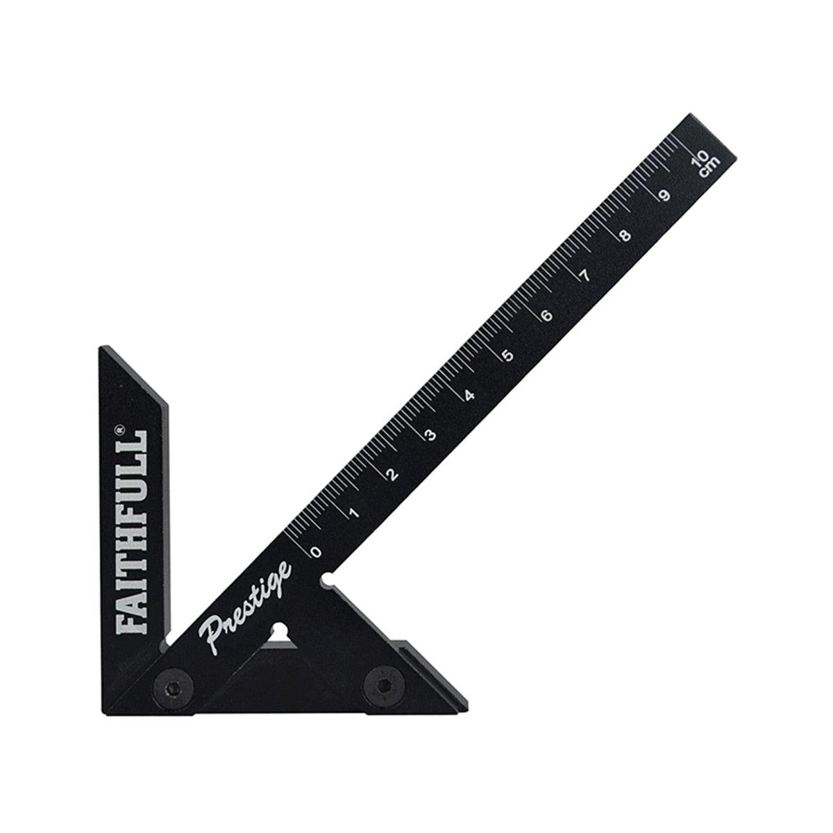 Faithfull Prestige Centre Finder Gauge Black Aluminium 100mm - FAICSQ10CNC - Image 1