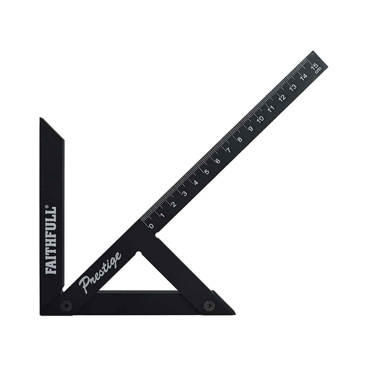 Faithfull Prestige Centre Finder Gauge Black Aluminium 150mm - FAICSQ15CNC - Image 1