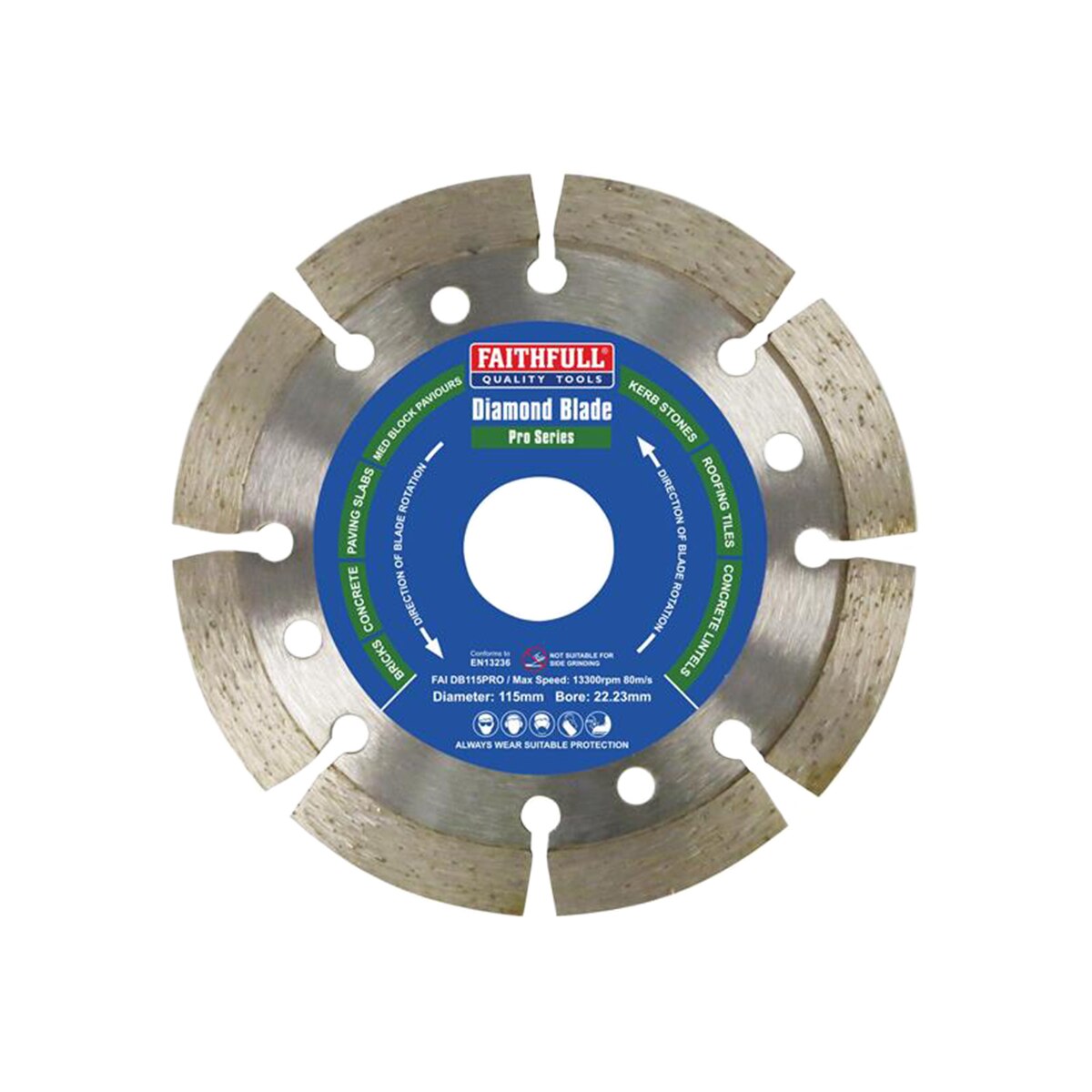 Faithfull Professional Diamond Blade 115 x 22mm - FAIDB115PRO - Image 1