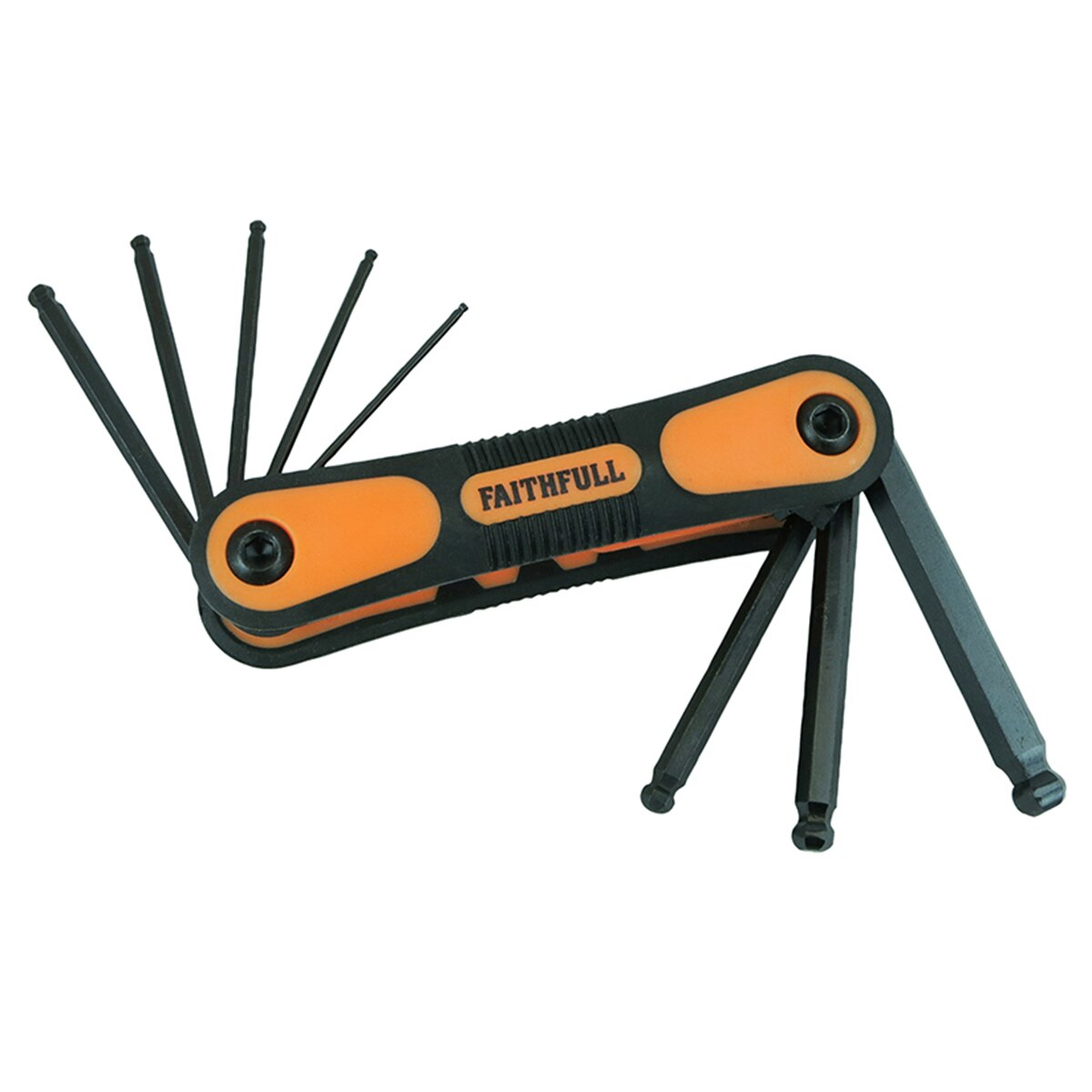 Faithfull Folding Ball End Hexagon Key Set, 8 Piece (1.5-8mm) - FAIHKSF8MB - Image 1