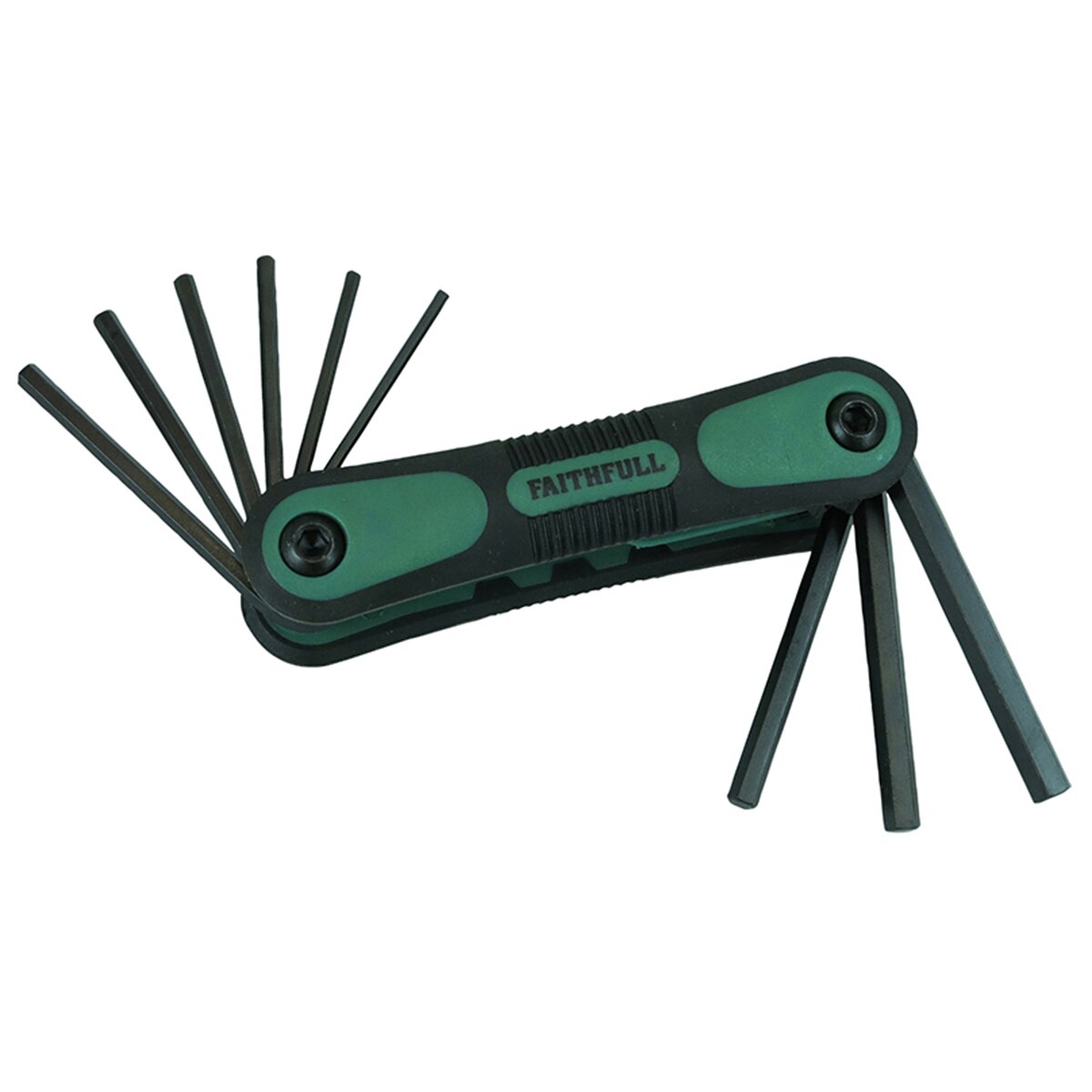 Faithfull Folding Hexagon Key Set, 9 Piece (5/64 - 1/4in) - FAIHKSF9AF - Image 1