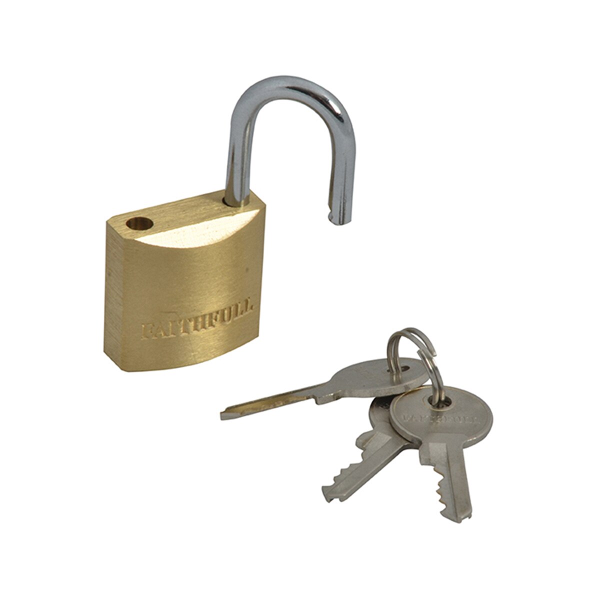 Faithfull Brass Padlock 20mm 3 Keys - FAIPLB20 - Image 1