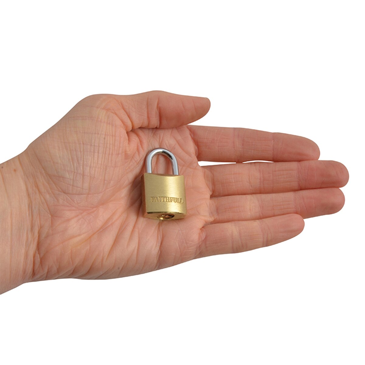 Faithfull Brass Padlock 20mm 3 Keys - FAIPLB20 - Image 4
