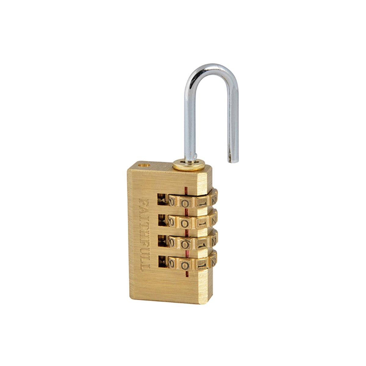 Faithfull Brass Combination Padlock 20mm - FAIPLB20COM - Image 1