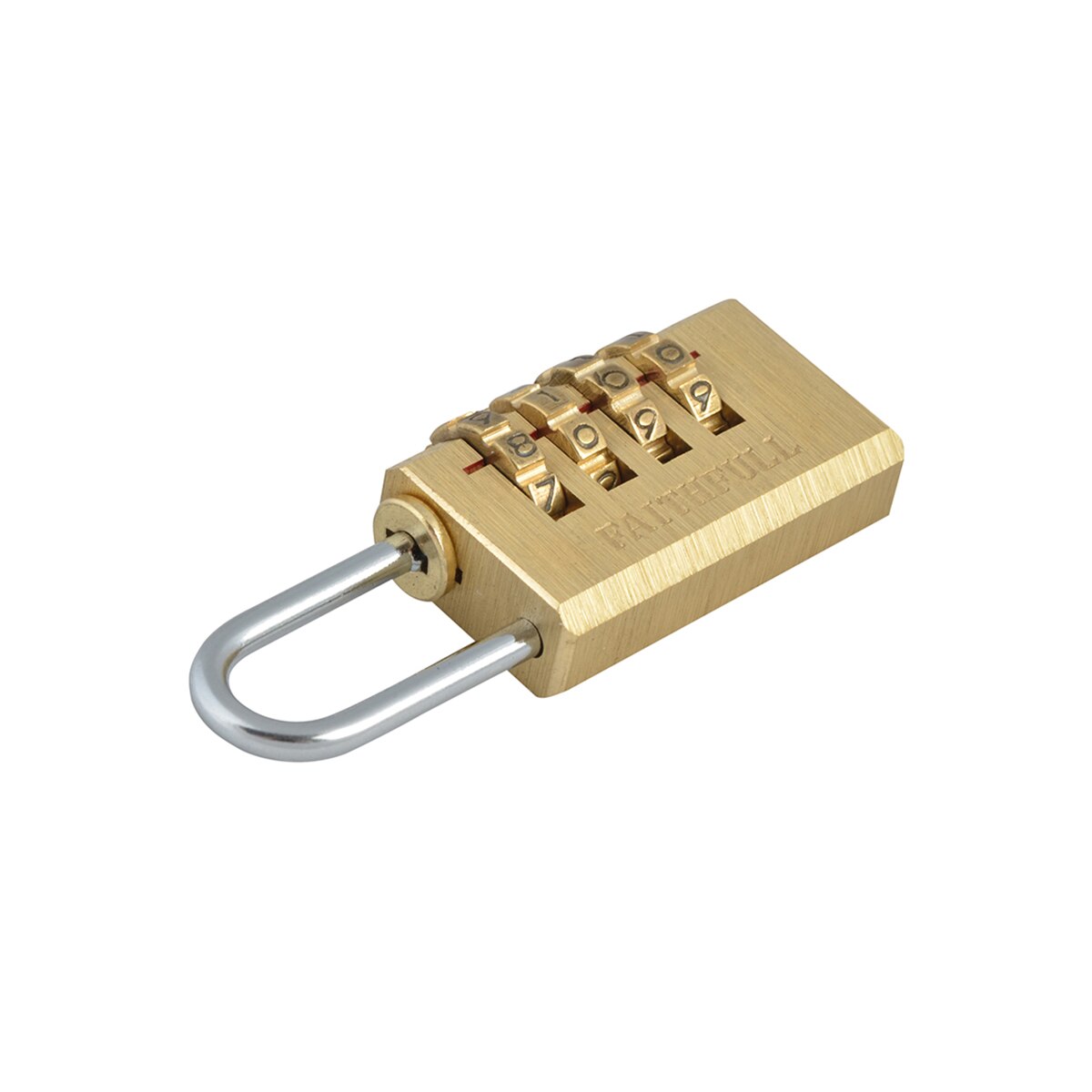 Faithfull Brass Combination Padlock 20mm - FAIPLB20COM - Image 2