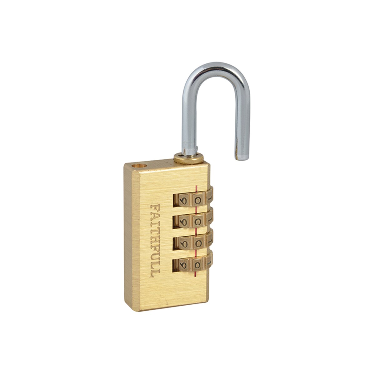 Faithfull Brass Combination Padlock 28mm - FAIPLB28COM - Image 1