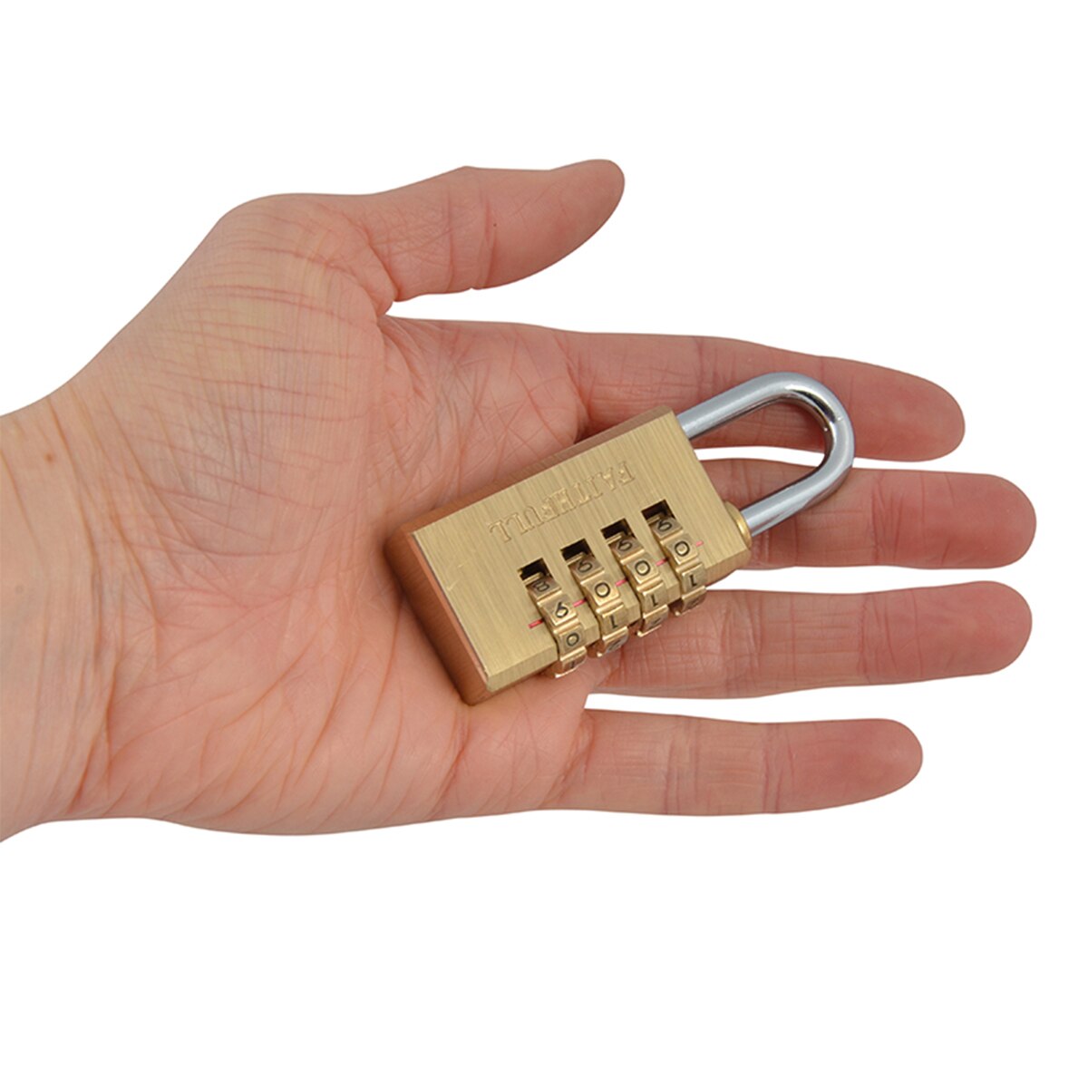 Faithfull Brass Combination Padlock 28mm - FAIPLB28COM - Image 3